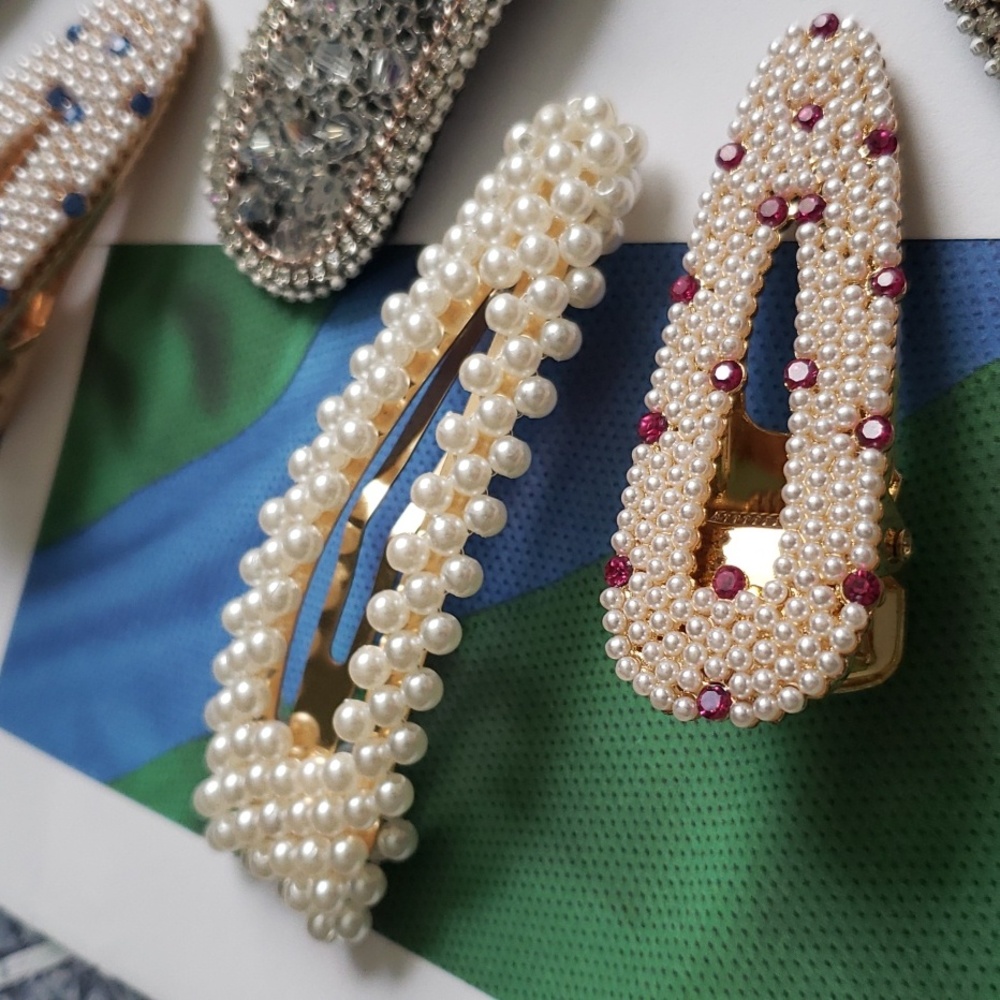 mix of 10 hair barrette accessories